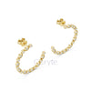 Round Diamond Hoop Earrings in Marquise-Style Bezels – Lab-Grown / Moissanite