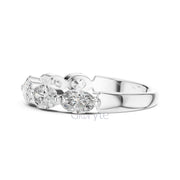 Oval Cut Half Eternity Ring