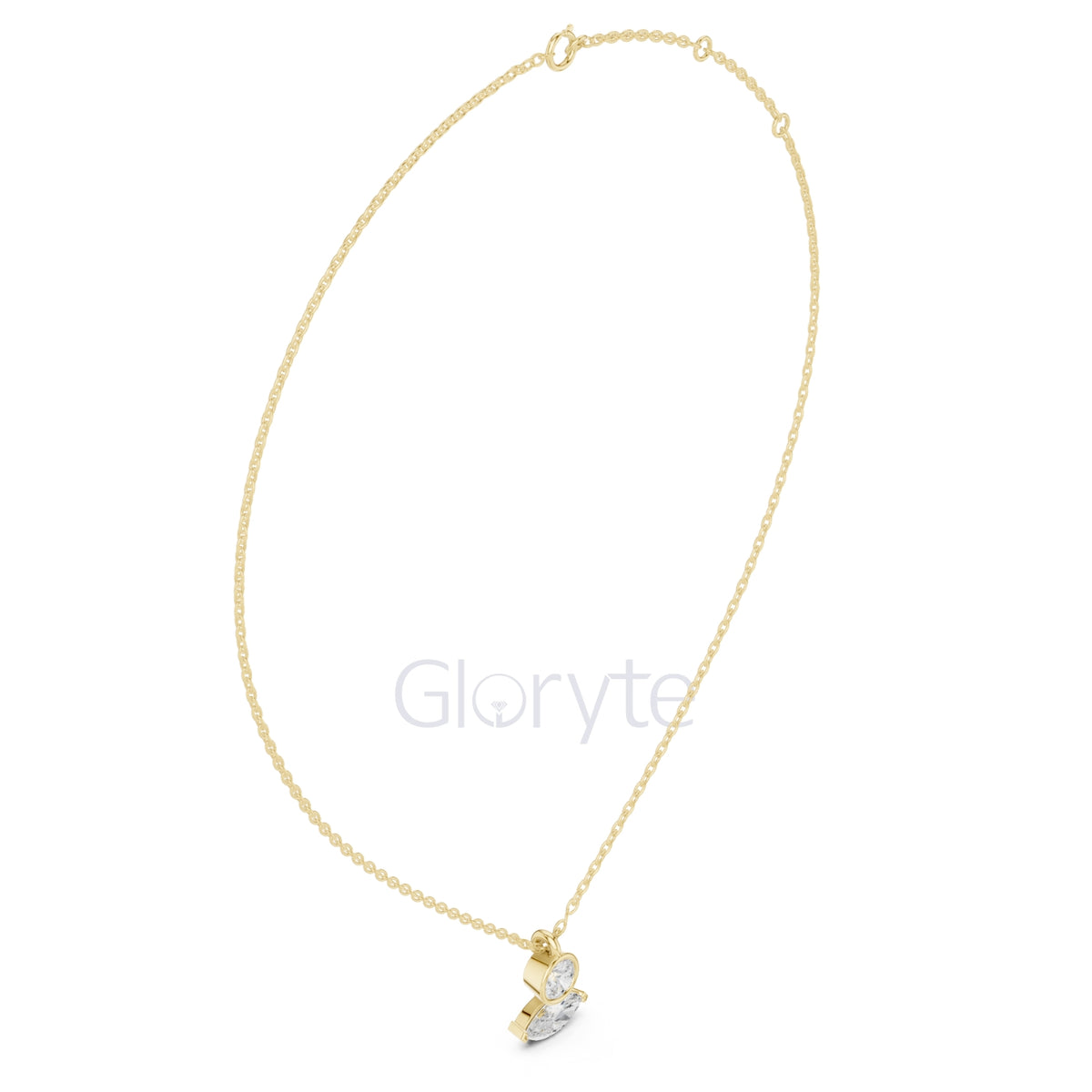 Two-Stone Diamond Pendant Necklace