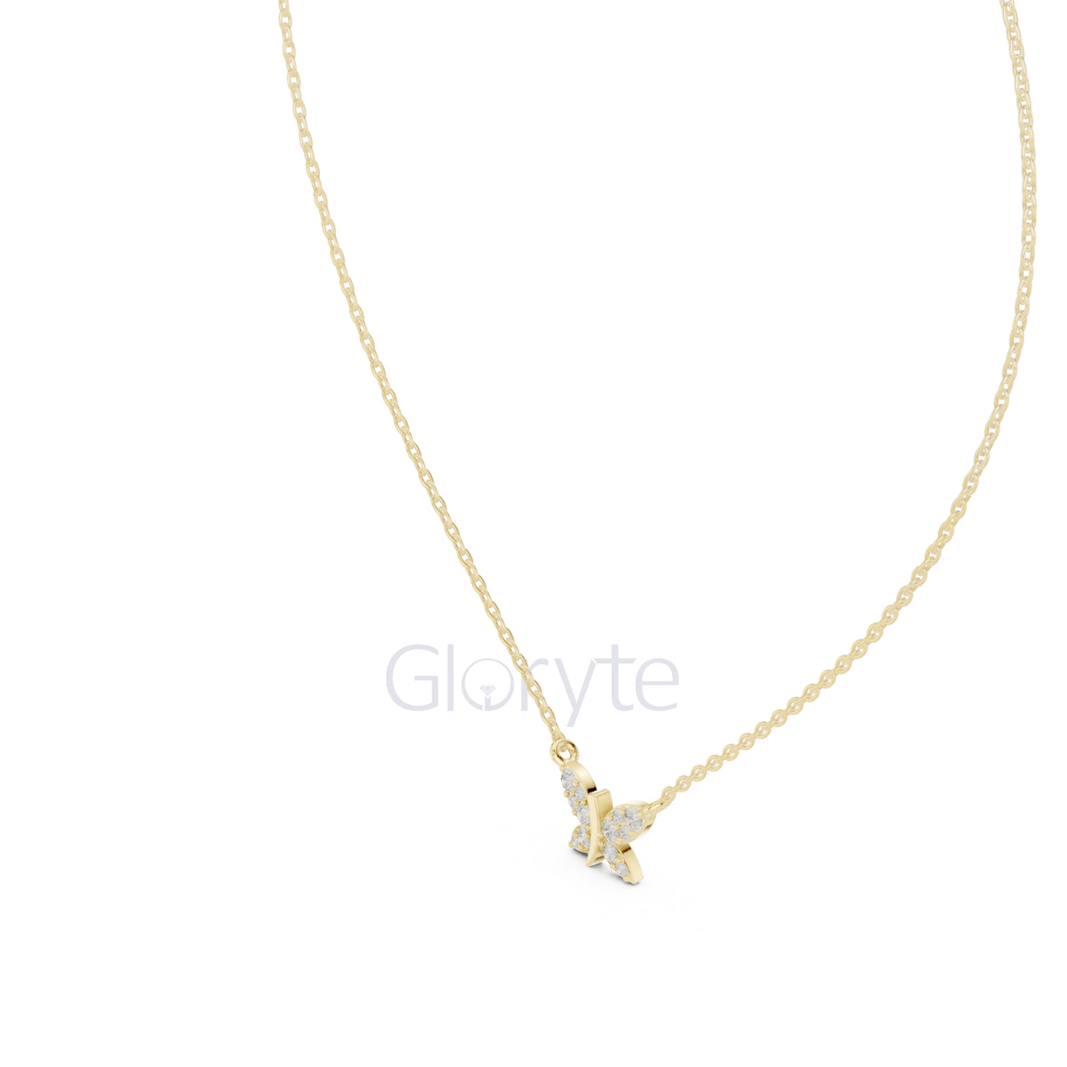 Butterfly Diamond Pendant Necklace (0.24 CT)