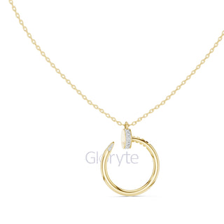 Circle Diamond Accent Pendant Necklace