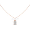 Radiant Cut Pendant with Diamond Bail | 1.50 CT