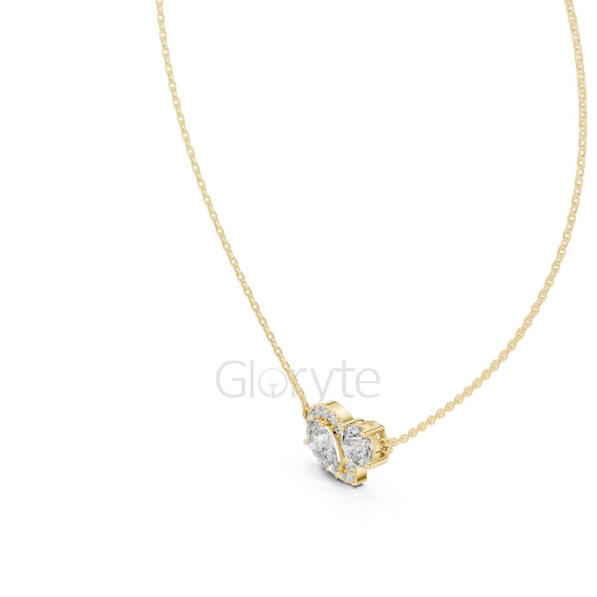 Toi et Moi Diamond Pendant Necklace