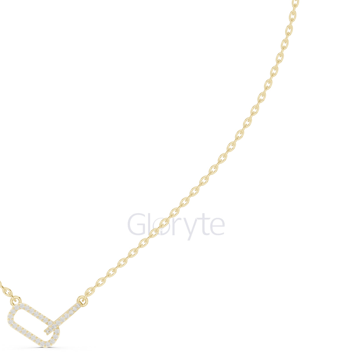 Diamond Link Pendant Necklace