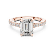 Diamond Solitaire Ring with Side Accents