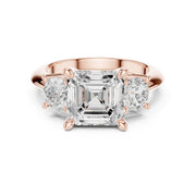 Three-Stone Diamond Engagement Ring | 2.5ct Center with Round Side Stones