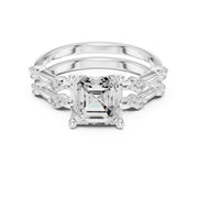 Diamond Bridal Set with Side Stones – 2.86 Carat