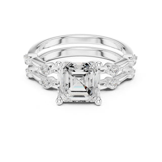 Diamond Bridal Set with Side Stones – 2.86 Carat