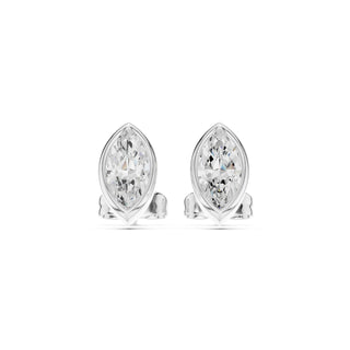 Elegant Bezel Diamond Stud Earrings