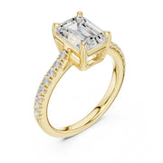 Diamond Solitaire Ring with Side Accents