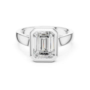 Bezel Set Diamond Solitaire Ring | Modern Elegance