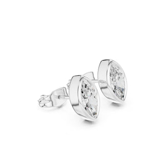 Elegant Bezel Diamond Stud Earrings