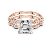 Diamond Bridal Set with Side Stones – 2.86 Carat