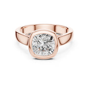 Bezel Set Diamond Solitaire Ring | Modern Elegance
