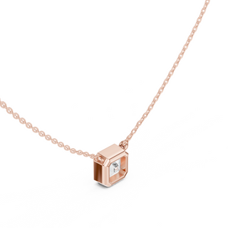 Diamond Solitaire Bezel Pendant Necklace