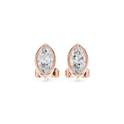 Elegant Bezel Diamond Stud Earrings | 2.50 Carat Total Weight