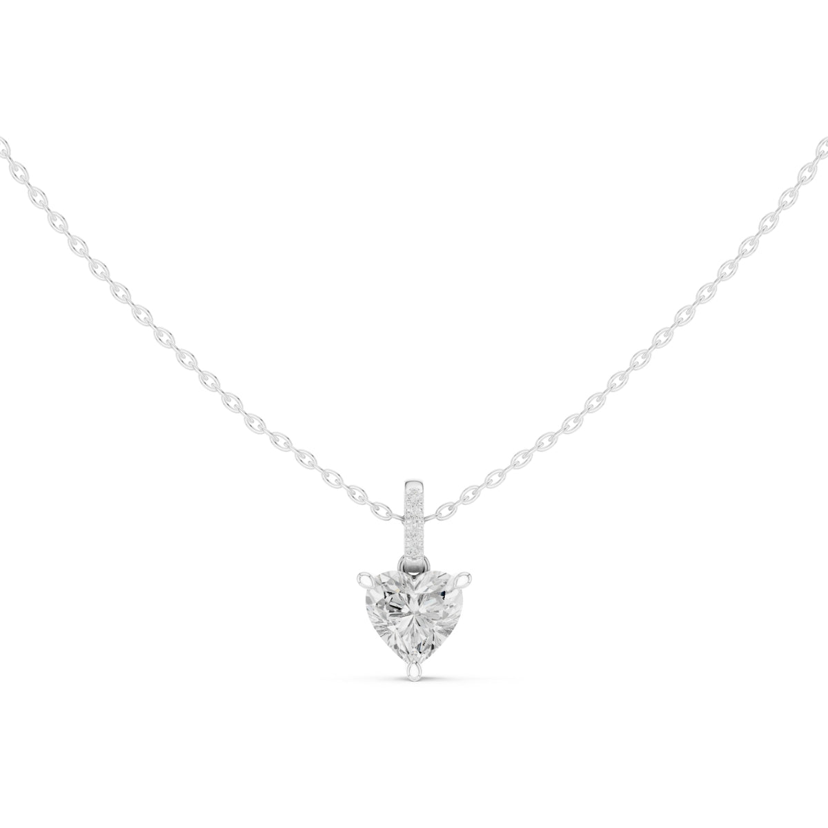 Diamond Solitaire Bezel Pendant Necklace (1.50ct) with Chain