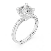 Elegant 2.5ct Solitaire Diamond Ring with Accent Side Stones