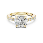 Diamond Solitaire Ring with Side Accents