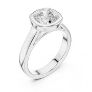 Bezel Set Diamond Solitaire Ring | Modern Elegance