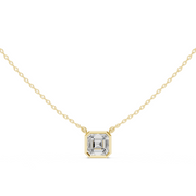 Diamond Solitaire Bezel Pendant Necklace
