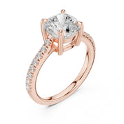 Diamond Solitaire Ring with Side Accents