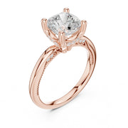 Elegant 2.5ct Solitaire Diamond Ring with Accent Side Stones