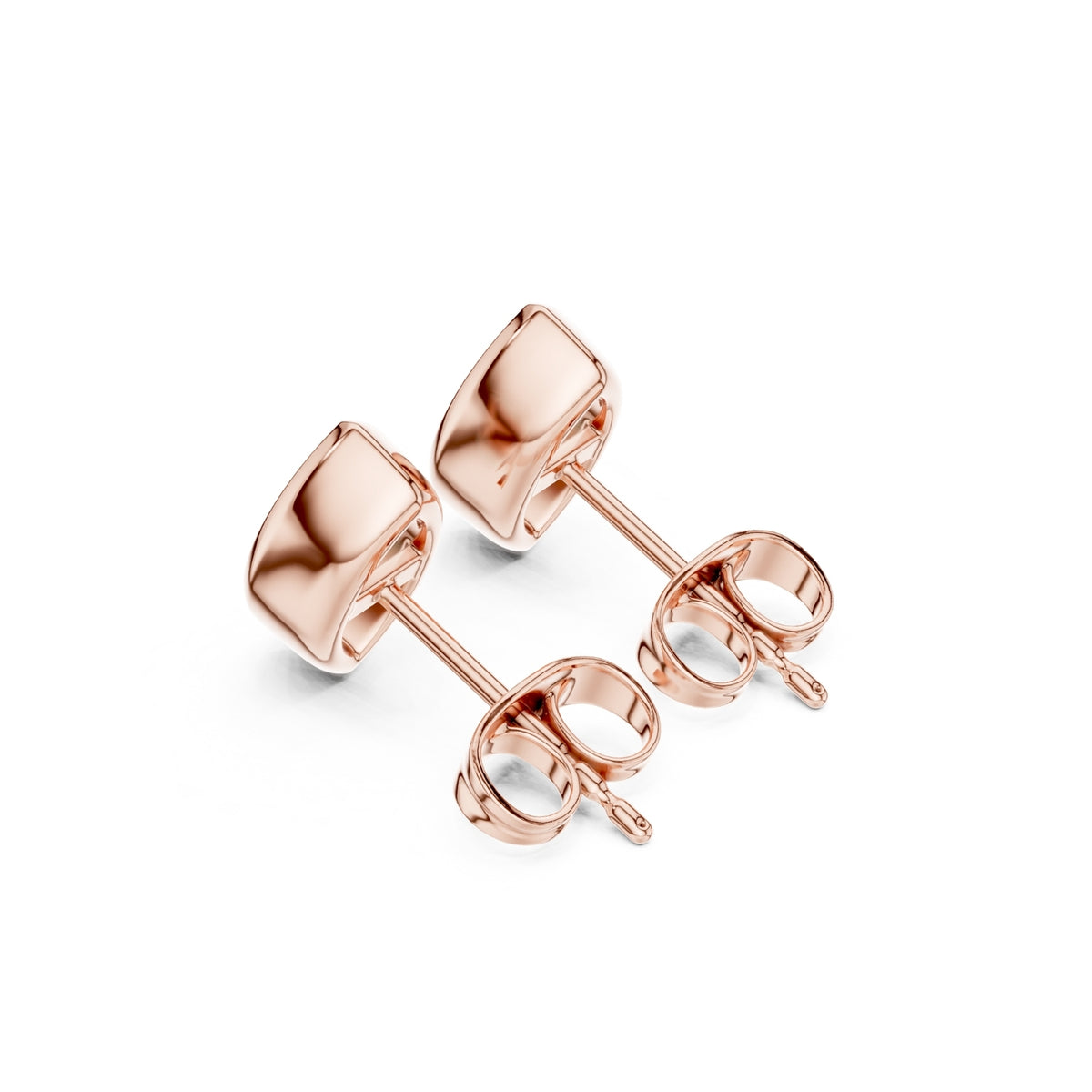 Elegant Bezel Diamond Stud Earrings