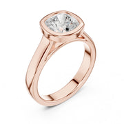 Bezel Set Diamond Solitaire Ring | Modern Elegance