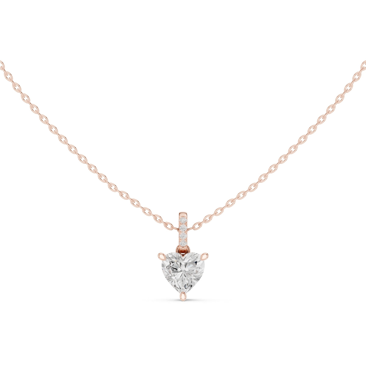 Diamond Solitaire Bezel Pendant Necklace (1.50ct) with Chain
