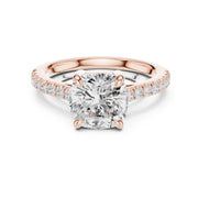 Diamond Solitaire Ring with Side Accents