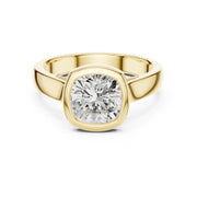 Bezel Set Diamond Solitaire Ring | Modern Elegance