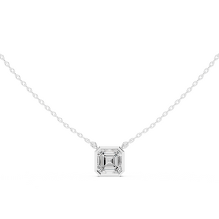 Diamond Solitaire Bezel Pendant Necklace