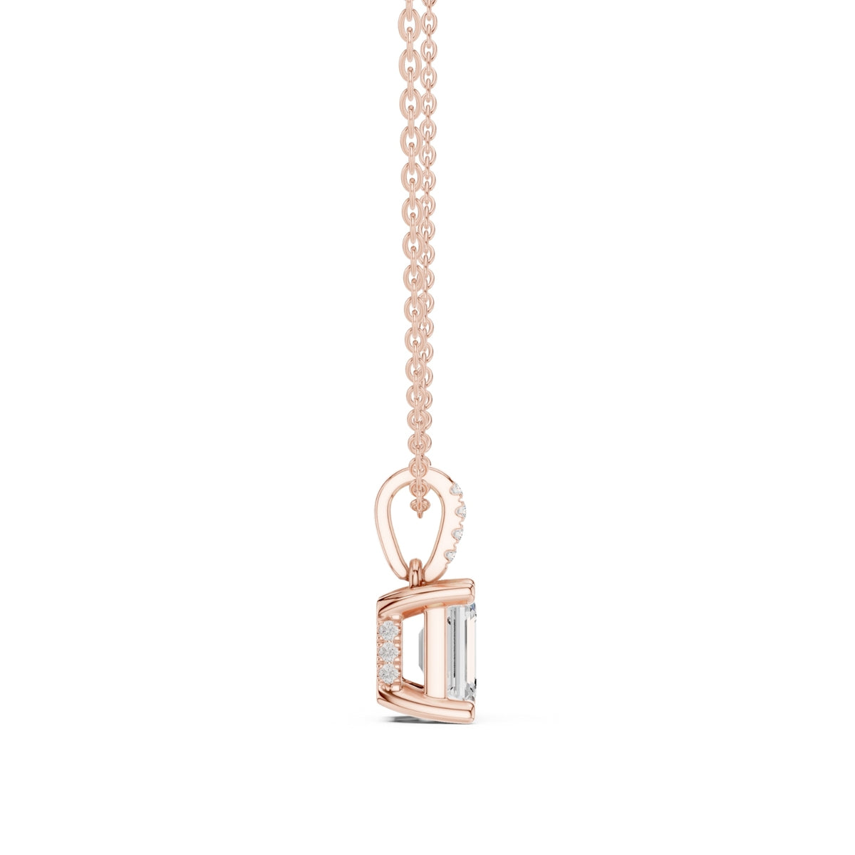 Diamond Solitaire Bezel Pendant Necklace (1.50ct) with Chain