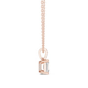 Diamond Solitaire Bezel Pendant Necklace (1.50ct) with Chain