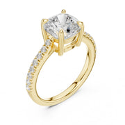 Diamond Solitaire Ring with Side Accents