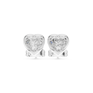 Elegant Bezel Diamond Stud Earrings