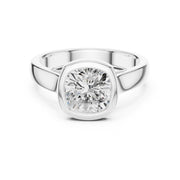 Bezel Set Diamond Solitaire Ring | Modern Elegance