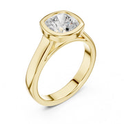 Bezel Set Diamond Solitaire Ring | Modern Elegance