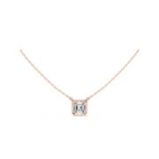 Diamond Solitaire Bezel Pendant Necklace