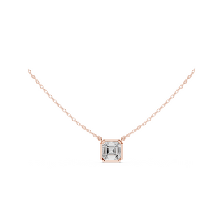 Diamond Solitaire Bezel Pendant Necklace