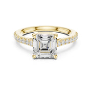 Diamond Solitaire Ring with Side Accents