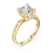 Elegant 2.5ct Solitaire Diamond Ring with Accent Side Stones