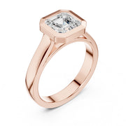 Bezel Set Diamond Solitaire Ring | Modern Elegance