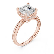 Elegant 2.5ct Solitaire Diamond Ring with Accent Side Stones
