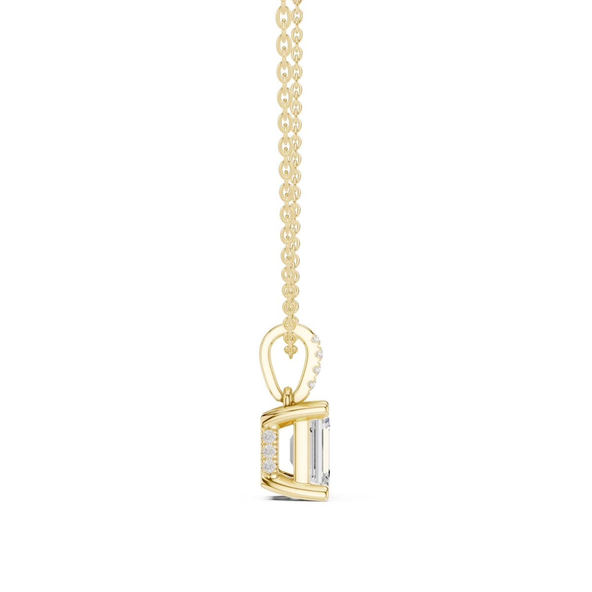 Diamond Solitaire Bezel Pendant Necklace (1.50ct) with Chain