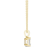 Diamond Solitaire Bezel Pendant Necklace (1.50ct) with Chain