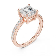 Diamond Solitaire Ring with Side Accents