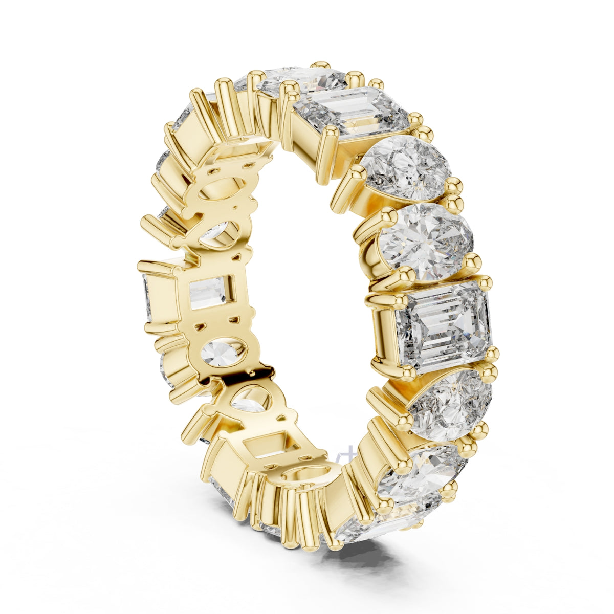 Emerald, Pear & Oval Cut Diamond Eternity Band – Full Circle Brilliance