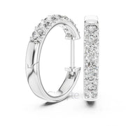 Classic Diamond Huggie Hoop Earrings